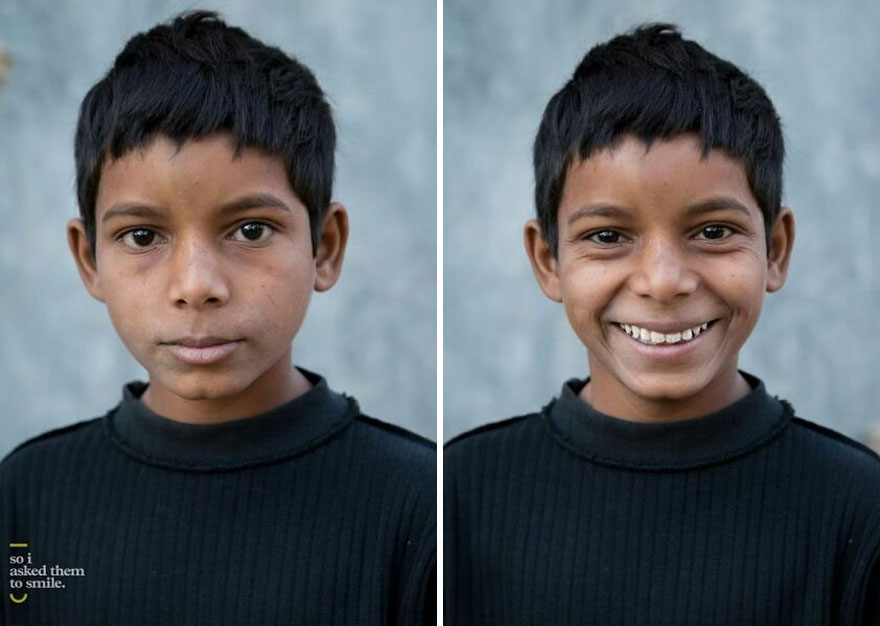 He Was Watching As I Photographed A Group Of Kids One Morning, While Nearby Villagers Watched And Laughed In Kakhsar, Gujarat, India... So I Asked Him To Smile