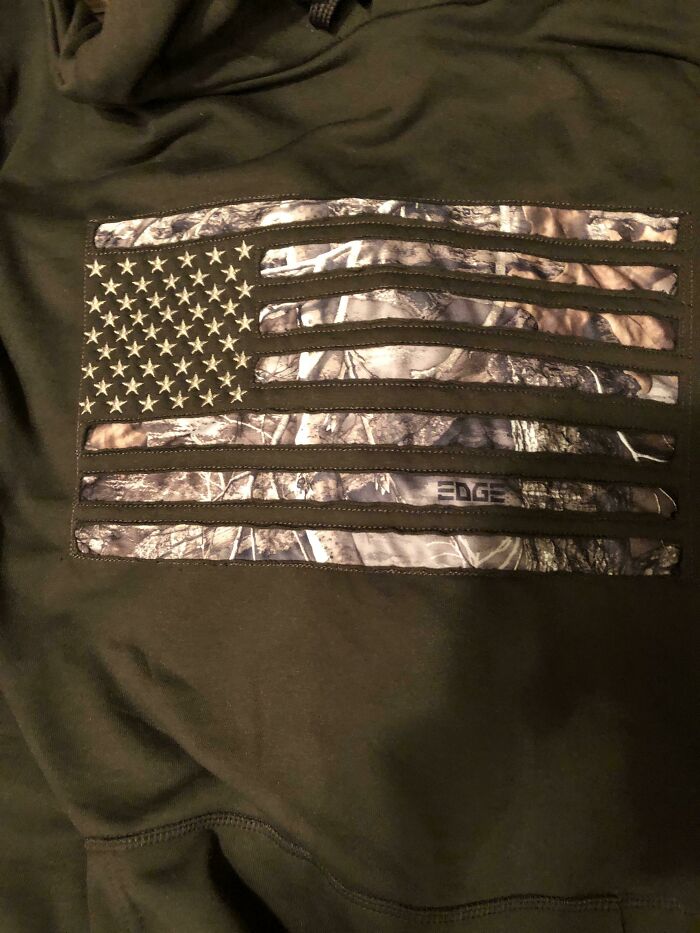 The American Flag On My Dad’s New Hoodie