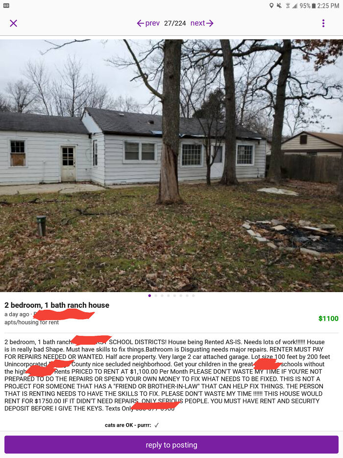 Landlord Wants You To Pay Rent And Fix The House All On Your Dime