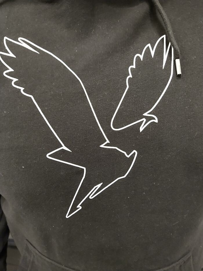 My Friend Wore This Today. Said It Was Supposed To Be An Eagle. My Question: Where's The Head?