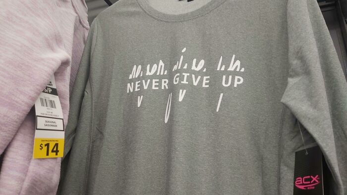 This Shirt That Cuts Off The Cursive Writing Making It Hard To Read Properly