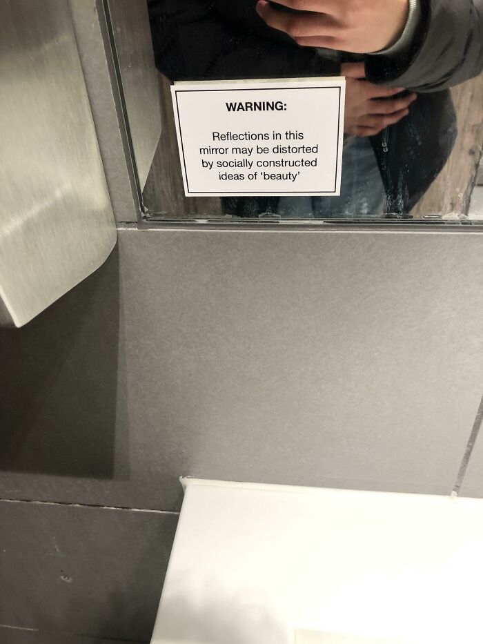 This Mcdonalds Have This Sticker On Their Bathroom Mirrors