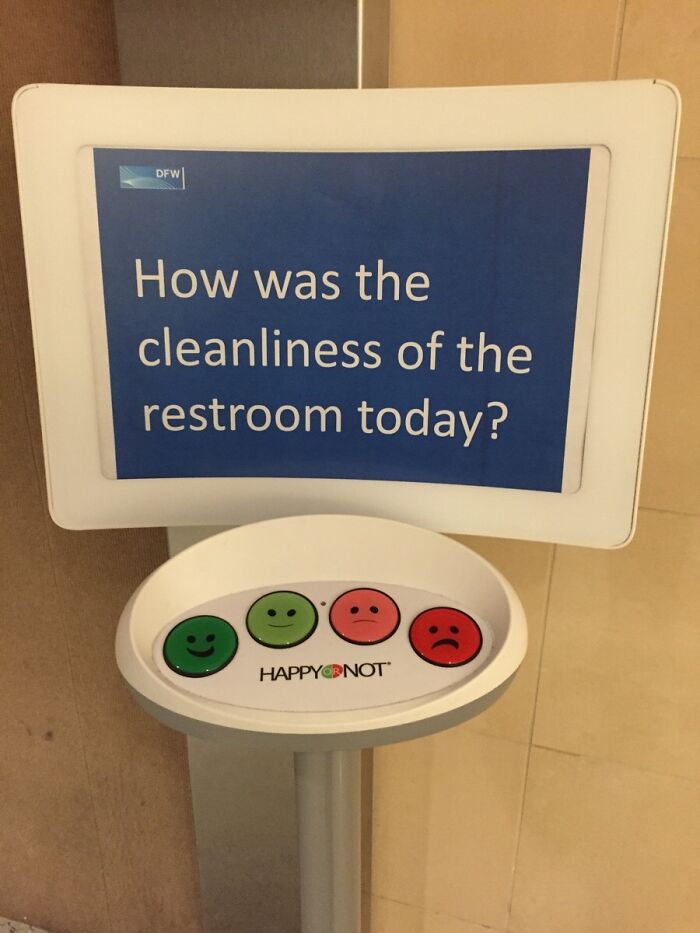 This Bathroom Has An Electronic Rating Machine