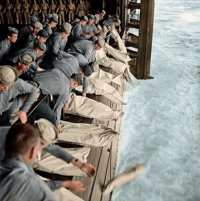 Burial At Sea On The Uss Intrepid, November 1944