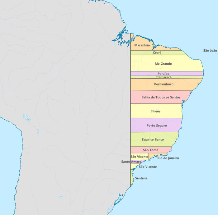 Brazil Had Straight Borders In 1534