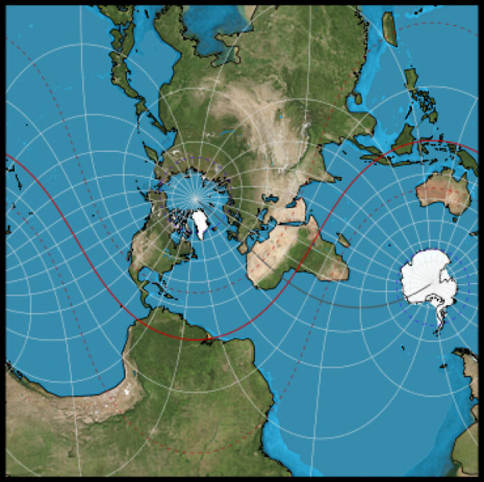 Here I Present To You The Worst Map Projection Ever: The Hotine Oblique Projection