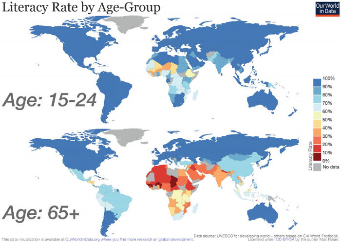Literacy Rate By Age Group Map