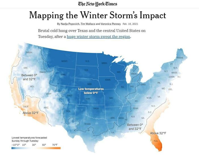 Mapping The Winter Storm’s Impact: Nytimes