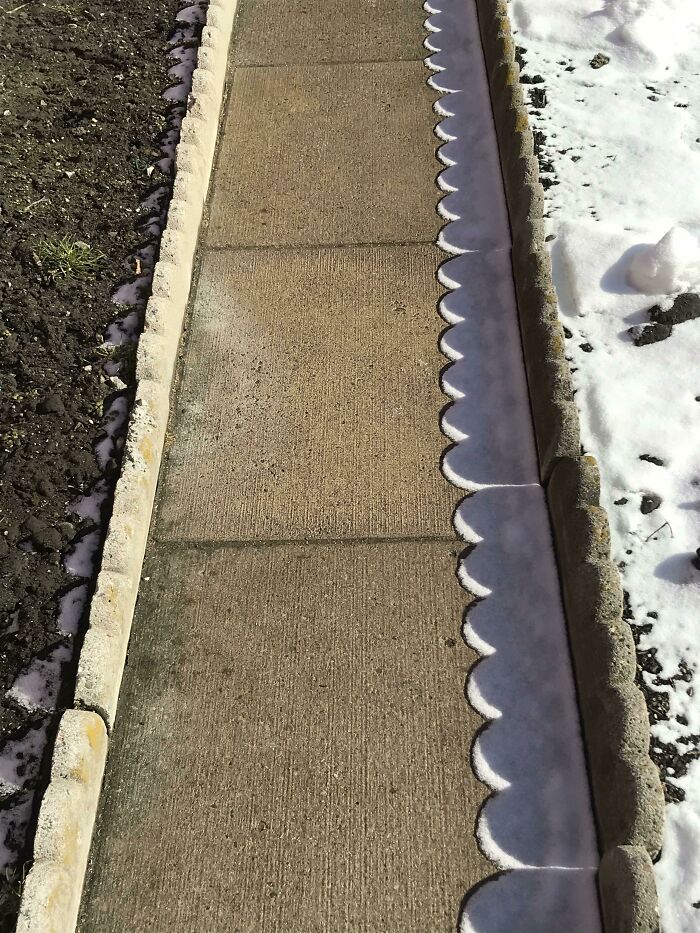The Way The Snow Melted On My Walkway