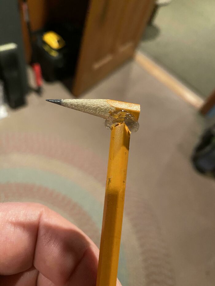 I Made A Sideways Pencil To Mark Something In An Area I Could Not Reach