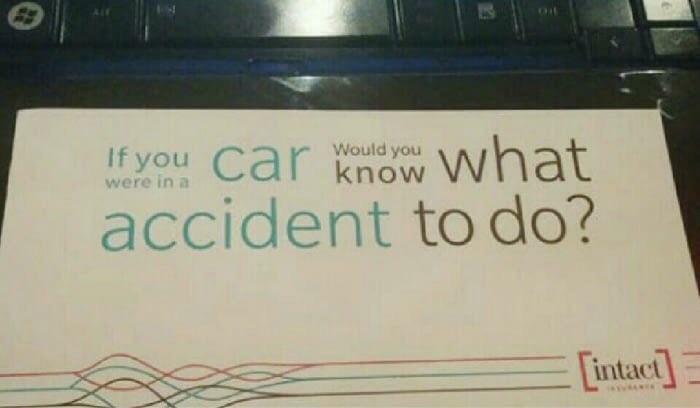 If You Were In A Car, Would You Know What Accident To Do?