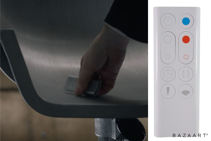Watchmen's interrogation chamber's remote is a Dyson fan controller. 