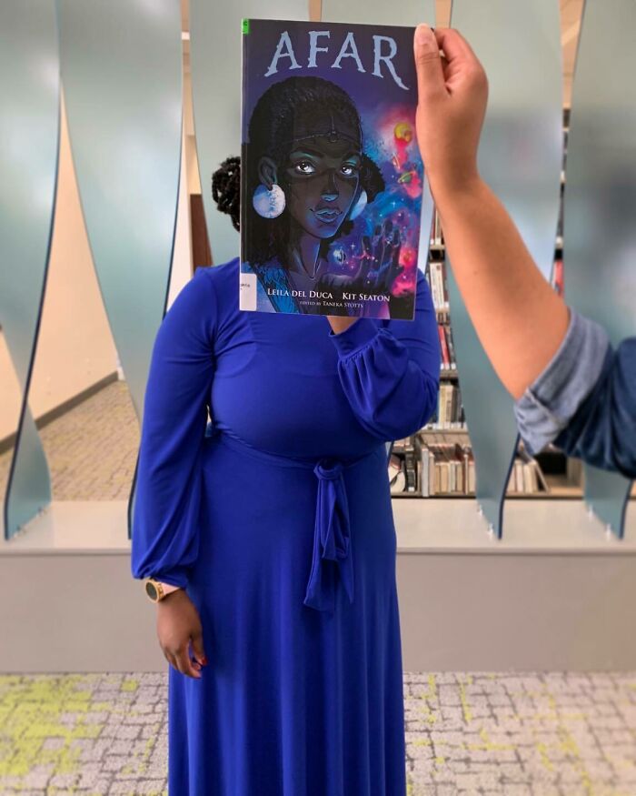 We Searched Near And “Afar” For This #bookface. 😉 #bookfacefriday #afar #leiladelduca #kitseaton #ebrpl