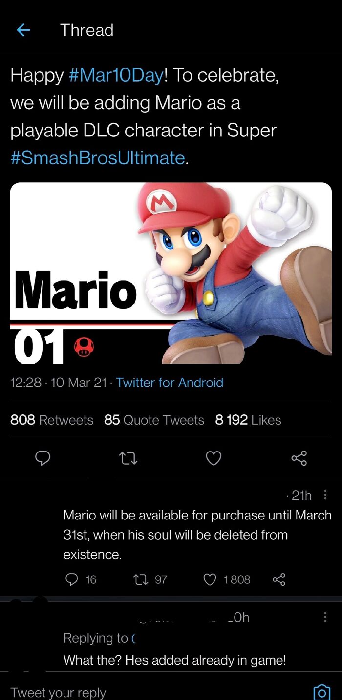 Attention! Mario Is Now Available As A Character In Super Smash Bros