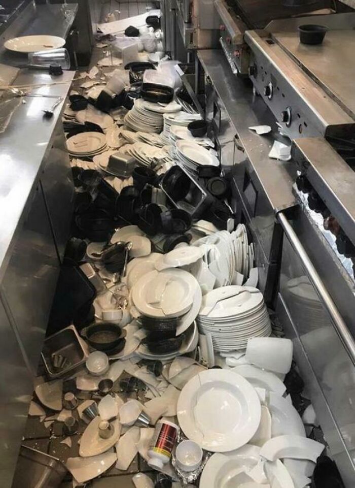 Roughly 600 Plates Broken