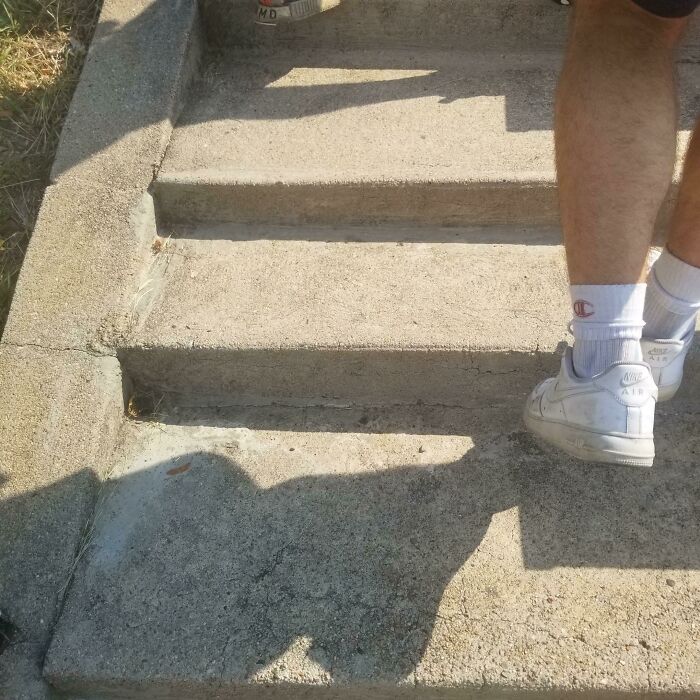 Not Only Do These Stairs Alternate Heights, But They Are Uncomfortable To Go 1 Nor 2 At A Time Because Of The Length Alternation