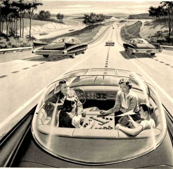 Self Driving Cars Of The Future, Circa 1960