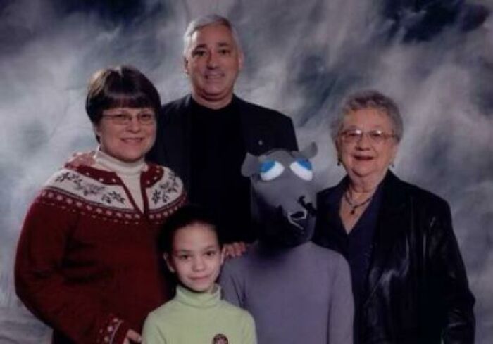 My Girlfriend's Childhood Family Picture. She Was Really Excited About Being A Rat In The Nutcracker