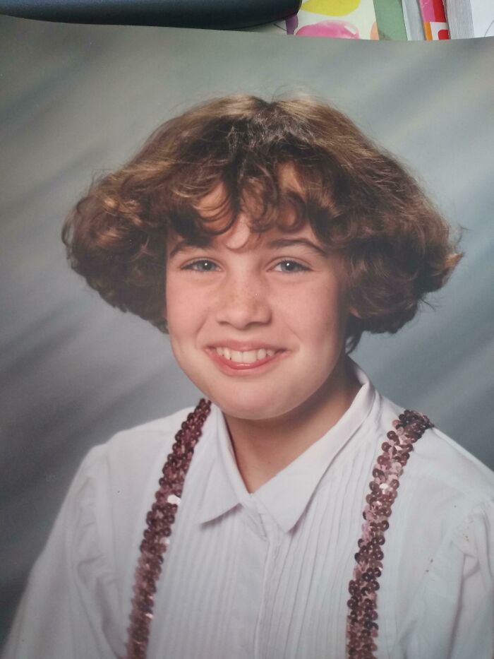 I'm Not Sure What's Worse. The Hair Or The Suspenders. It's Probably The Hair