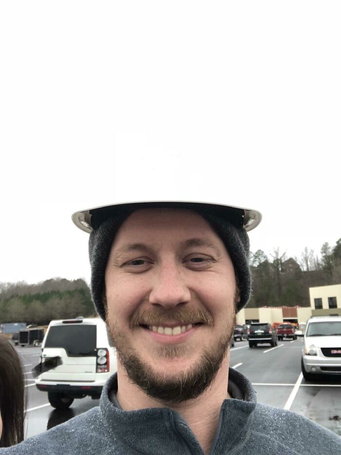 The Way My Hard Hat Blends In With The Sky