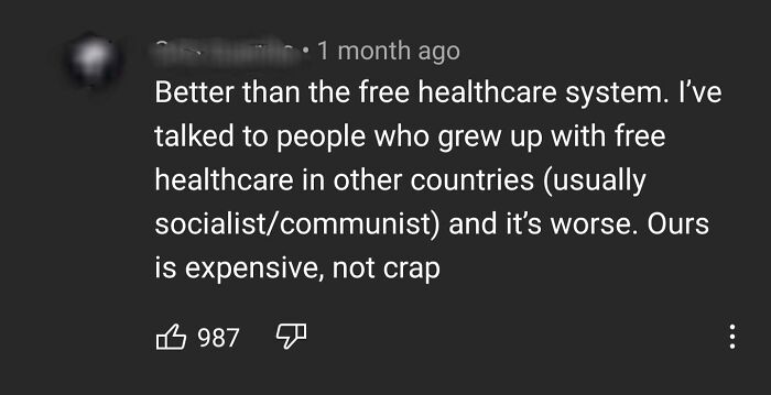 "Better Than The Free Healthcare [...] Ours Is Expensive, Not Crap"