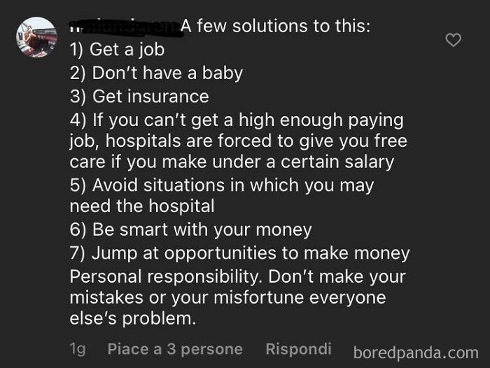 “Avoid Situations In Which You May Need The Hospital”, In A List Of Solutions To Not Pay Healthcare Too Much