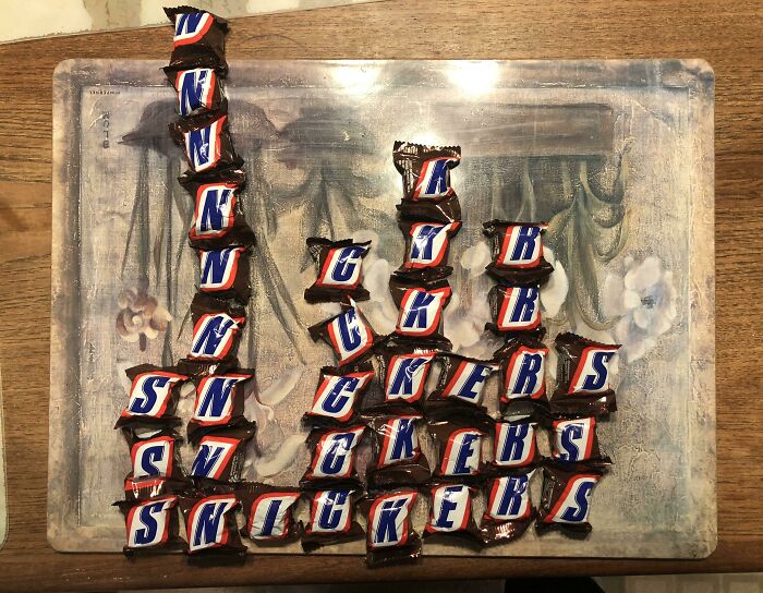 Distribution Of Snickers Letters In My Halloween Candy