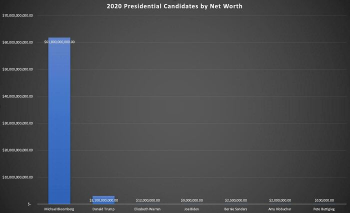 2020 Presidential Candidates By Net Worth