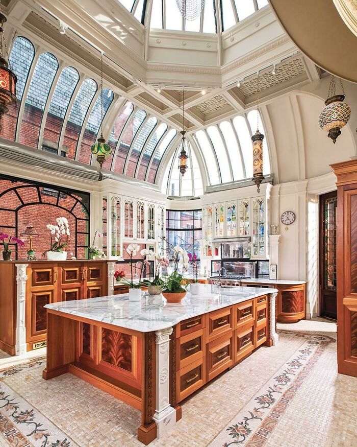 This Kitchen In The Burrage Mansion Built Was Built Directly Into A Conservatory Designed By The House’s Namesake, Albert C. Burrage - Boston, Massachusetts