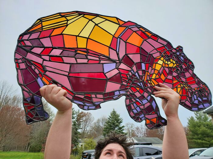 I Finally Finished My Giant Stained Glass Hippo And I'm Dying Because It Looks So Good!!