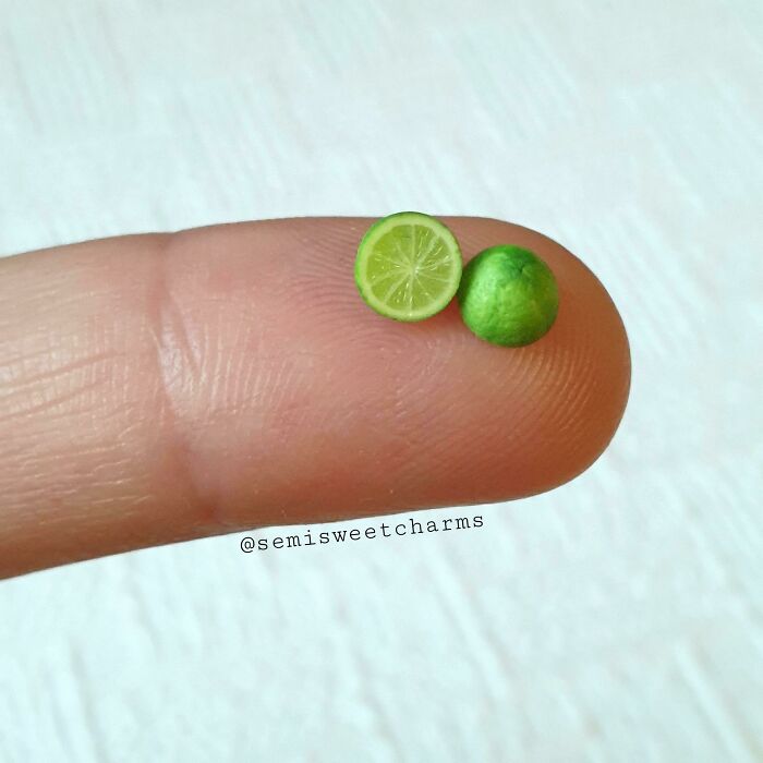 I Made This Mini Lime Out Of Polymer Clay!