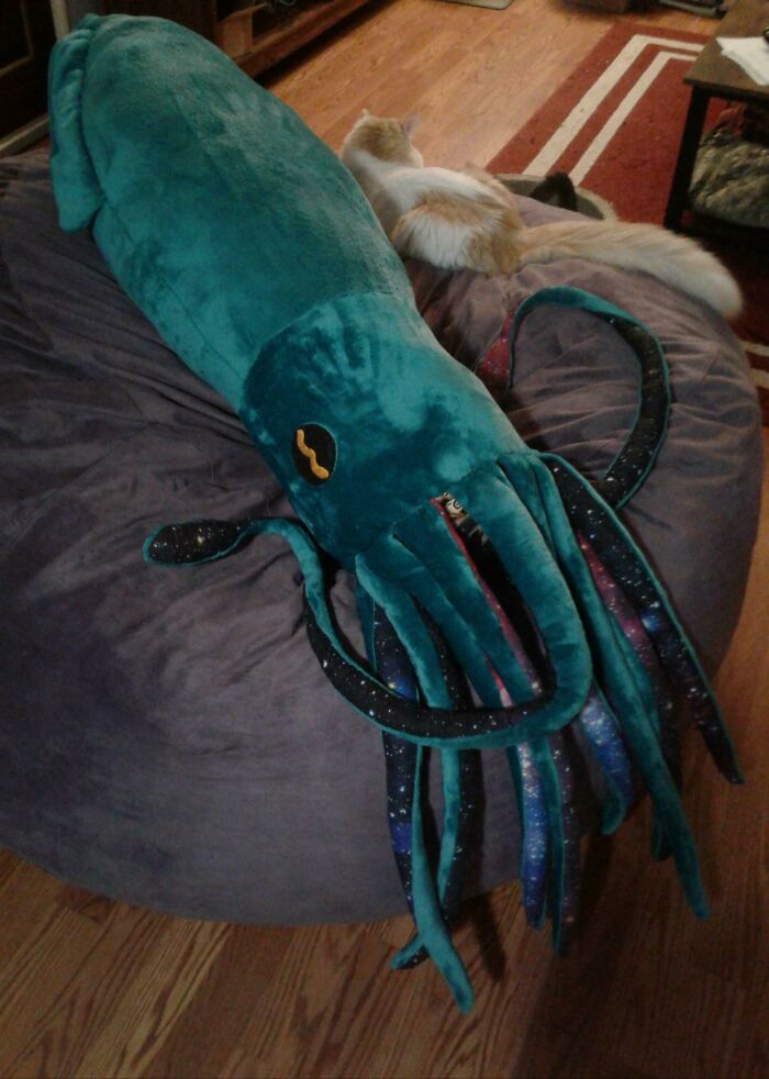 Made A Giant Squid Out Of Microfleece, 'Cause Why Not?