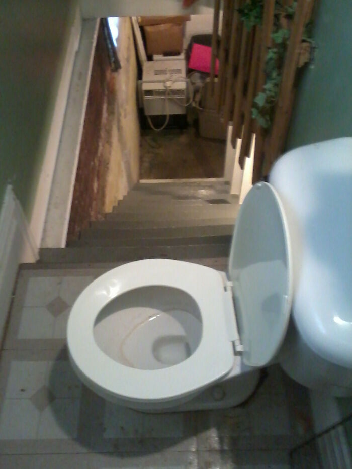 My House Has A Working Toilet At The Top Of The Basement Stairs