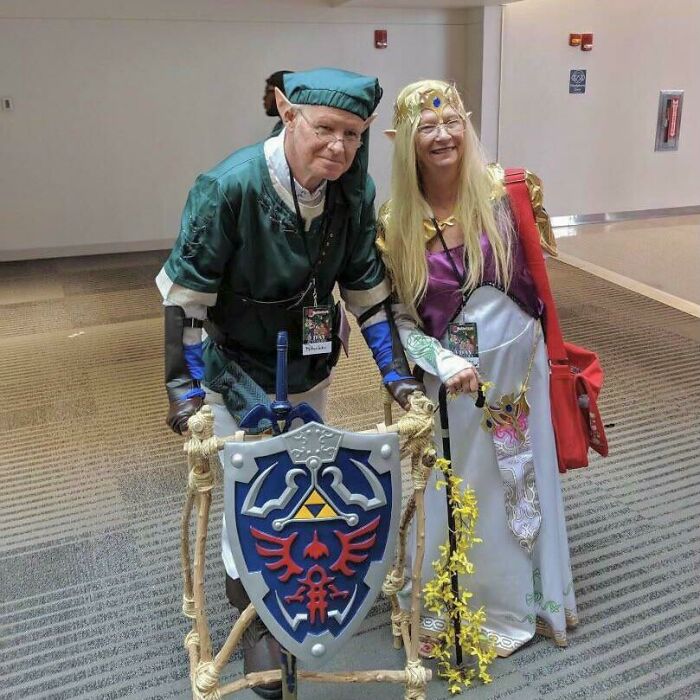 Elderly Couple Dressed As Link And Zelda