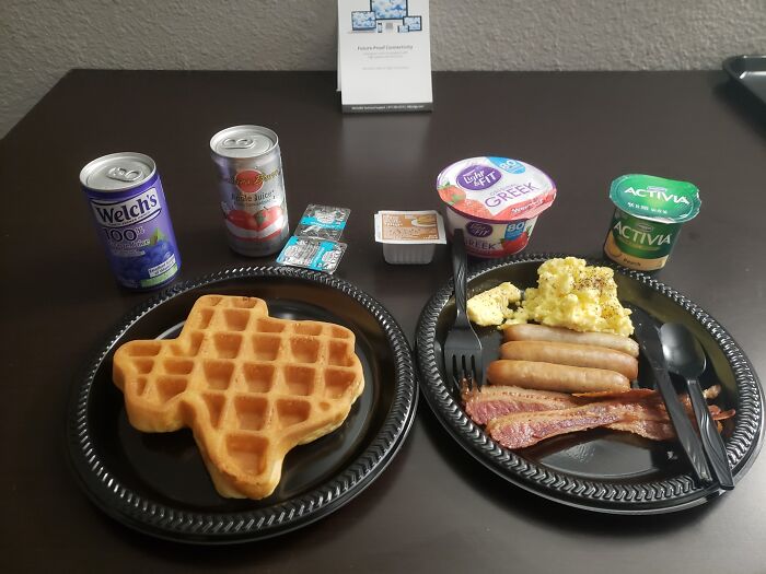My Hotel In Texas Had Texas Shaped Waffles In Their Complementary Breakfast