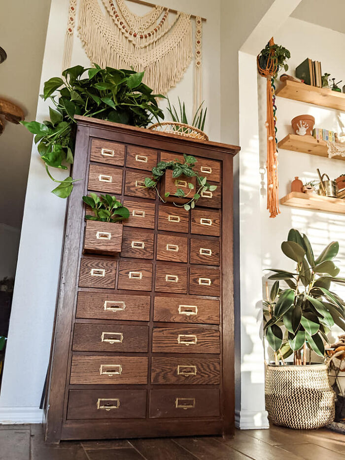 I Found This Card Catalog Gem Years Ago At An Antique Show Here In Tx And It's By Far My Favorite Piece! I Call It My "Cdf" (Cold Dead Fingers) Because I'll Have It Til I Die. It Needed A Lot Of Love But I Think It Was Worth It