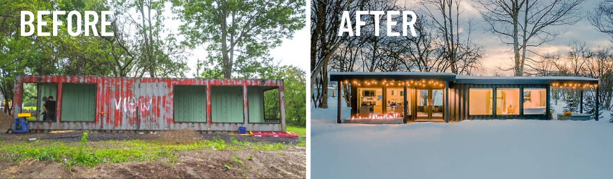 We Made A Breathtaking Shipping Container Transformation In Nature