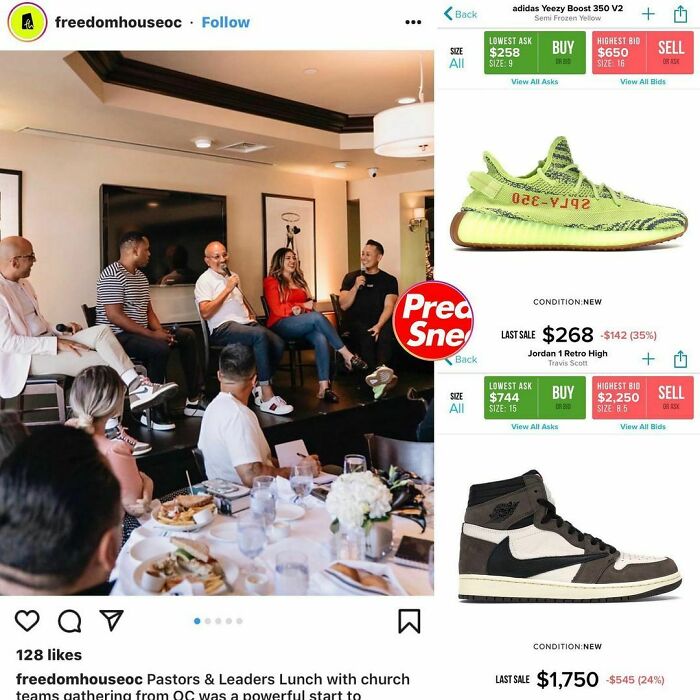 Pastors Obed Martinez, Toure Roberts, Benny Perez, Marie Silva And Josiah Silva Straight Putting On A Pns Clinic! Yeezy And Nike Sneakers, $268 & $1,750