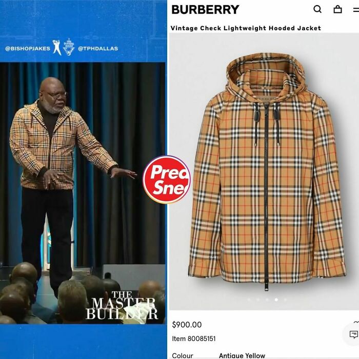For When You’re In Anticipation Of The Blessings To Rain Down Like The Salmon Of Capistrano. Burberry Jacket, $900