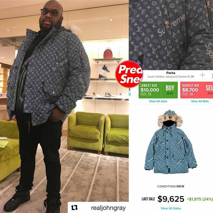 Old Pic, Timeless Style With Pastor John Gray In The Supreme X Louis V Jacquard Denim Parka $9,625