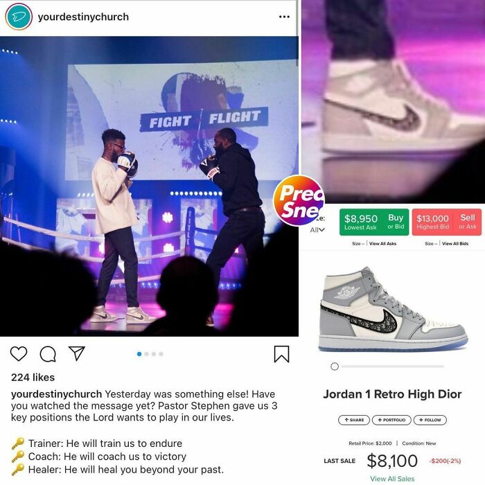 If Retail On The Kicks You’re Wearing Is $2k And The Resale Market Is Paying $8-9k, What Are Your Shoes Worth? Jordan 1 Retro High Dior $8,100