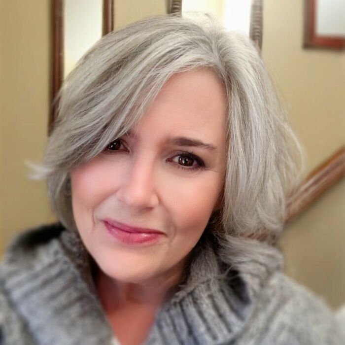 'white Hot Hair Products Keep My Silver From Looking Drab And Delivers Glossy Silver Strands. Love It! I've Been Using This For Years And Am Asked Often About The Products That I Use For My Shining Silver Hair...it's White Hot Hair!' Elizabeth, You And Your Silver Look Wonderful. We Love Having You In Our #silvertribe! #whitehothair #whitehotwomen #silversecrets #silverwomen #silversisters2021 #silverstyle #silverhaircare #insidertips #silverandfree #freethesilver #glossysilver #shiningsilver #silverfreedom #silverliberation #greyspiration #greyhairgoals #greyhairmovement #grayhairmovement #silverstyling