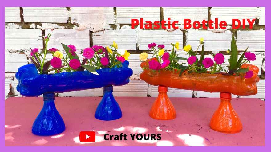 Easy Tutorial Ideas To Recycle Plastic Bottles Into Colorful Flower Pots | Craft Yours
