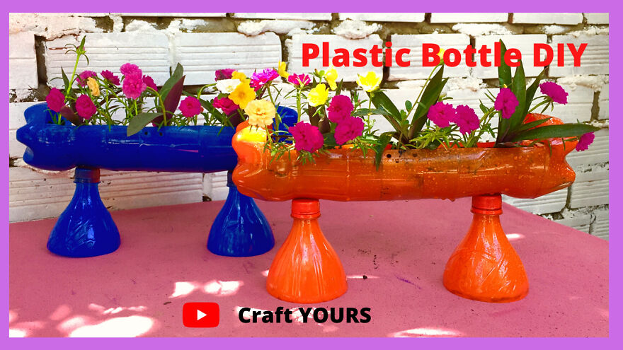 Easy Tutorial Ideas To Recycle Plastic Bottles Into Colorful Flower Pots | Craft Yours