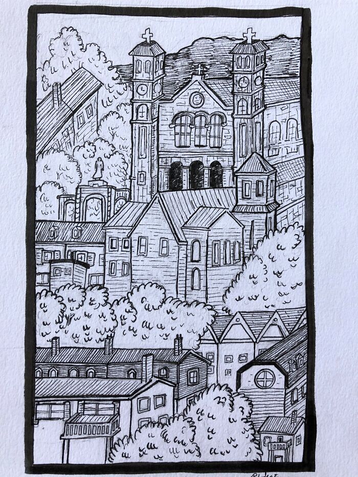 Drawing Of My Home Town