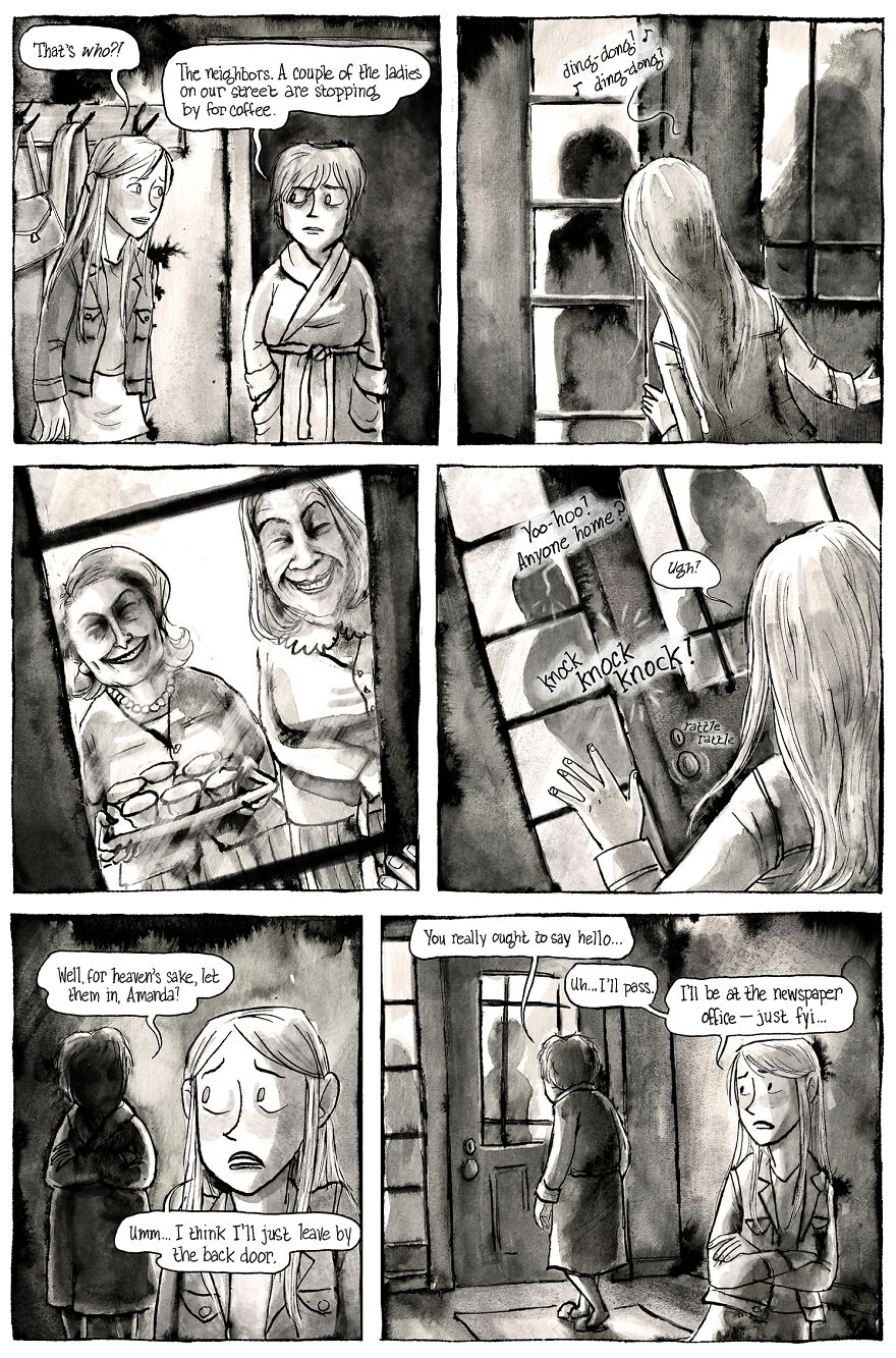I'm Creating A Dark Comic Series That's Full Of Creepy Small-Town Secrets (Part 2 Of My Horror Webcomic)