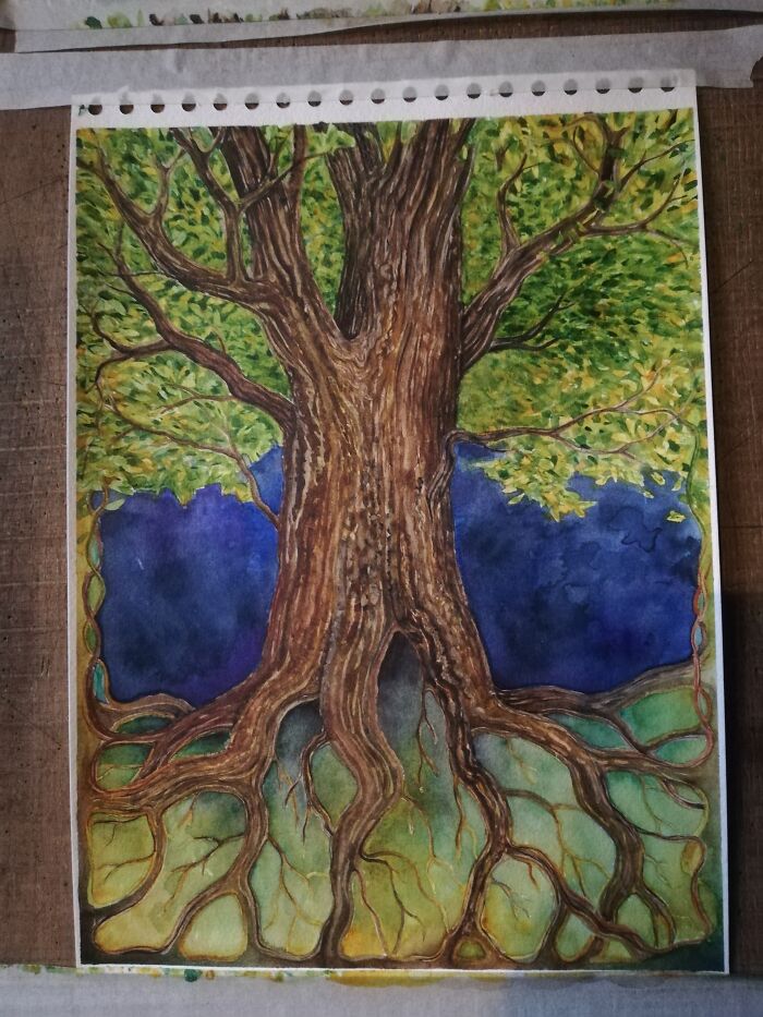'every Tree Is The Tree Of Life' In Watercolour.
