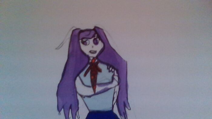 A Pleby Drawing Of Yuri From Doki Doki Literature Club