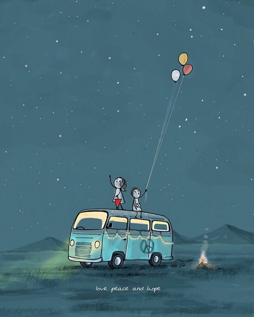 Indian Artist Make Beautiful Surreal Illustrations About Love And Life