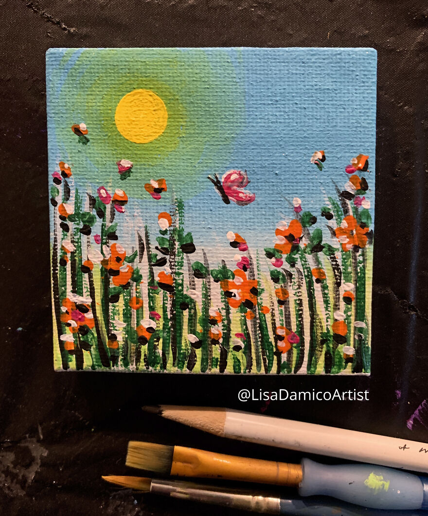 During The Pandemic Winter, I Painted A Miniature Garden